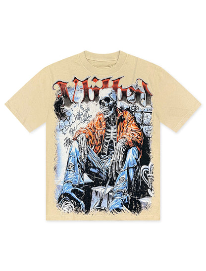 Vtilted Unstable Tee - Cream by Denim Exchange