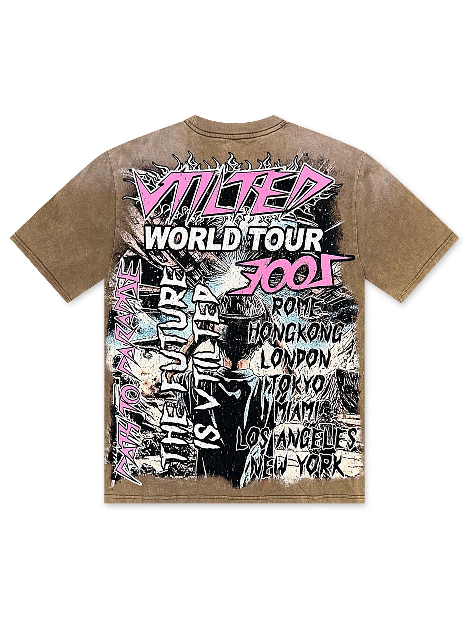 Vtilted Tokyo Tee - Brown Wash by Denim Exchange