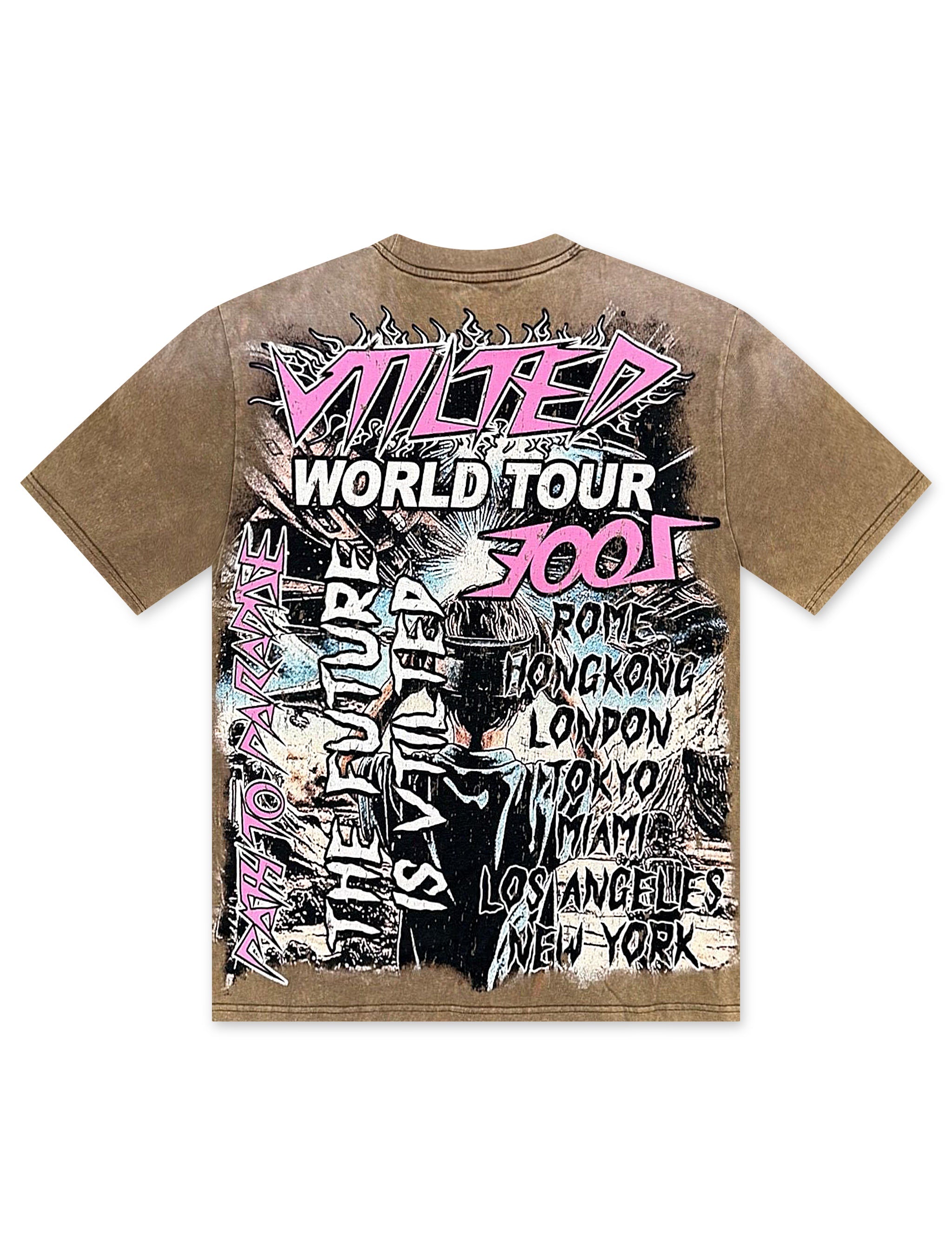 Vtilted Tokyo Tee - Brown Wash by Denim Exchange