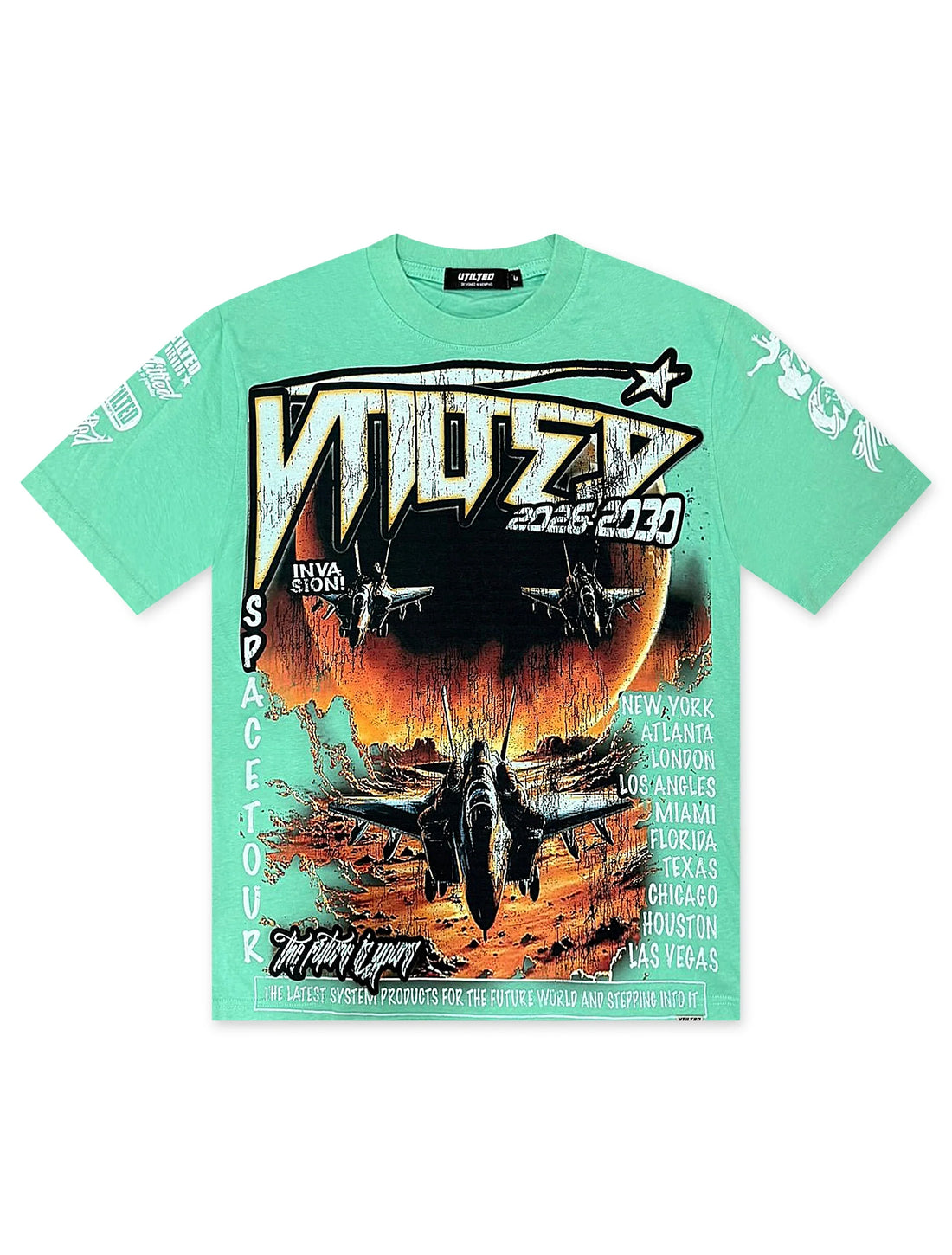 Vtilted Skyline Tee - Chalky Mint by Denim Exchange