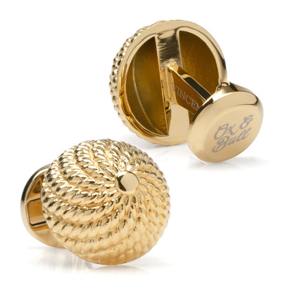 VDP 3D Colony Gold Stainless Cufflinks by Cufflinks.com