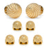 VDP 3D Colony Gold Stainless Stud Set by Cufflinks.com