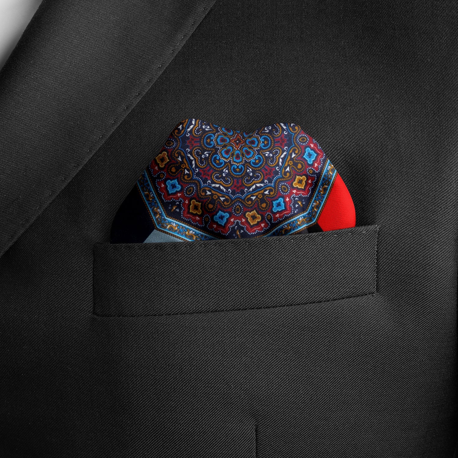 VDP Multi Colored Paisley Pocket Square by Cufflinks.com
