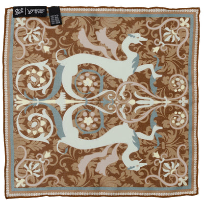 VDP Biltmore Renaissance Revival Brown Pocket Square by Cufflinks.com