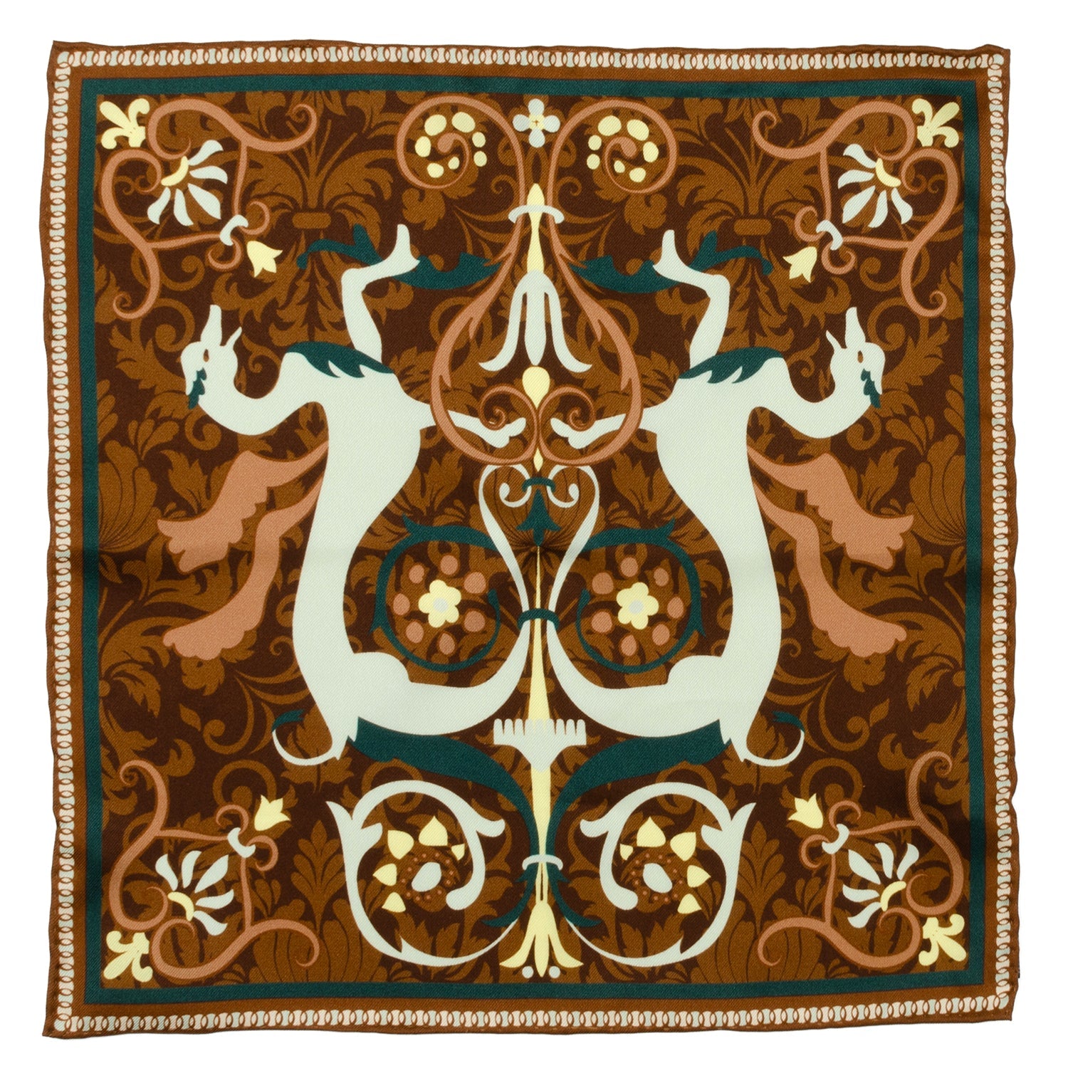 VDP Biltmore Renaissance Revival Brown Pocket Square by Cufflinks.com