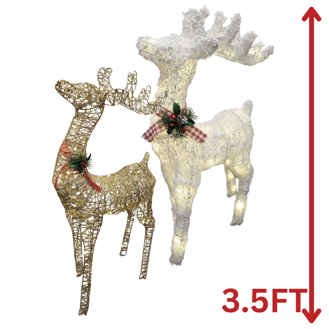 Venado Decorativo de Navidad 3.5ft AA2024-11-0893/0899 by Farmacias Savia