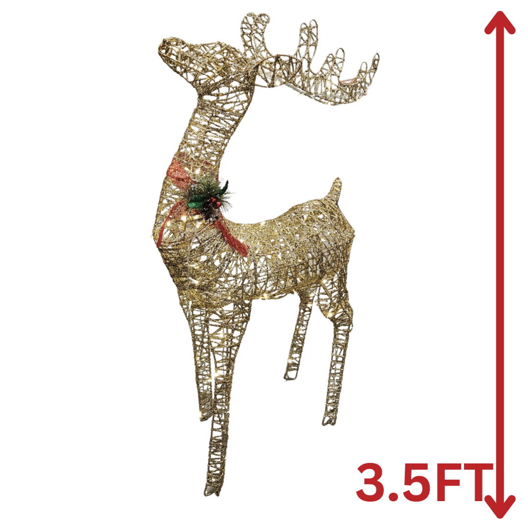Venado Decorativo de Navidad 3.5ft AA2024-11-0893/0899 by Farmacias Savia