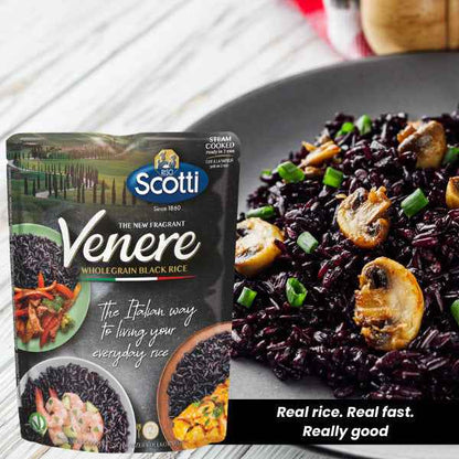Riso Scotti, Microwave Venere Wholegrain Black Rice, 230g