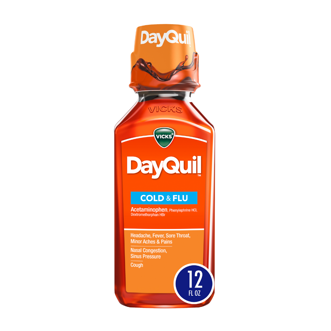 Vicks DayQuil Cold &amp; Flu Liquid Relief (12 oz) by Farmacias Savia