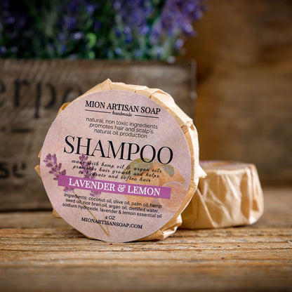 Shampoo Bar | Lavender &amp; Lemon | best for dry and damaged hair by MION Artisan Soap Co.
