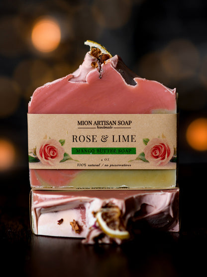 Rose &amp; Lime | Mango Butter Soap by MION Artisan Soap Co.