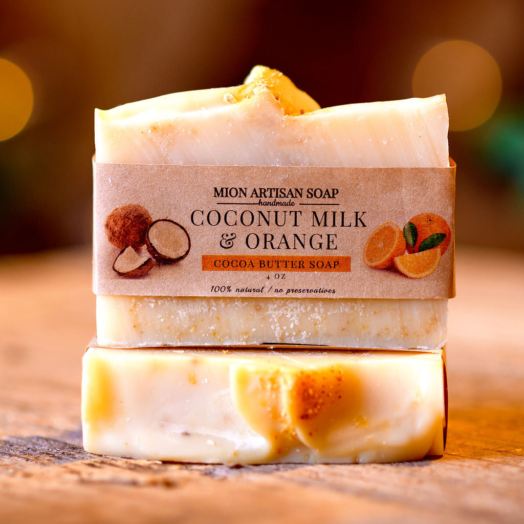 Coconut Milk and Orange | Cocoa Butter Soap by MION Artisan Soap Co.