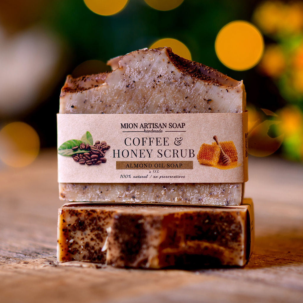 Coffee and Honey Scrub | Almond Oil Soap by MION Artisan Soap Co.