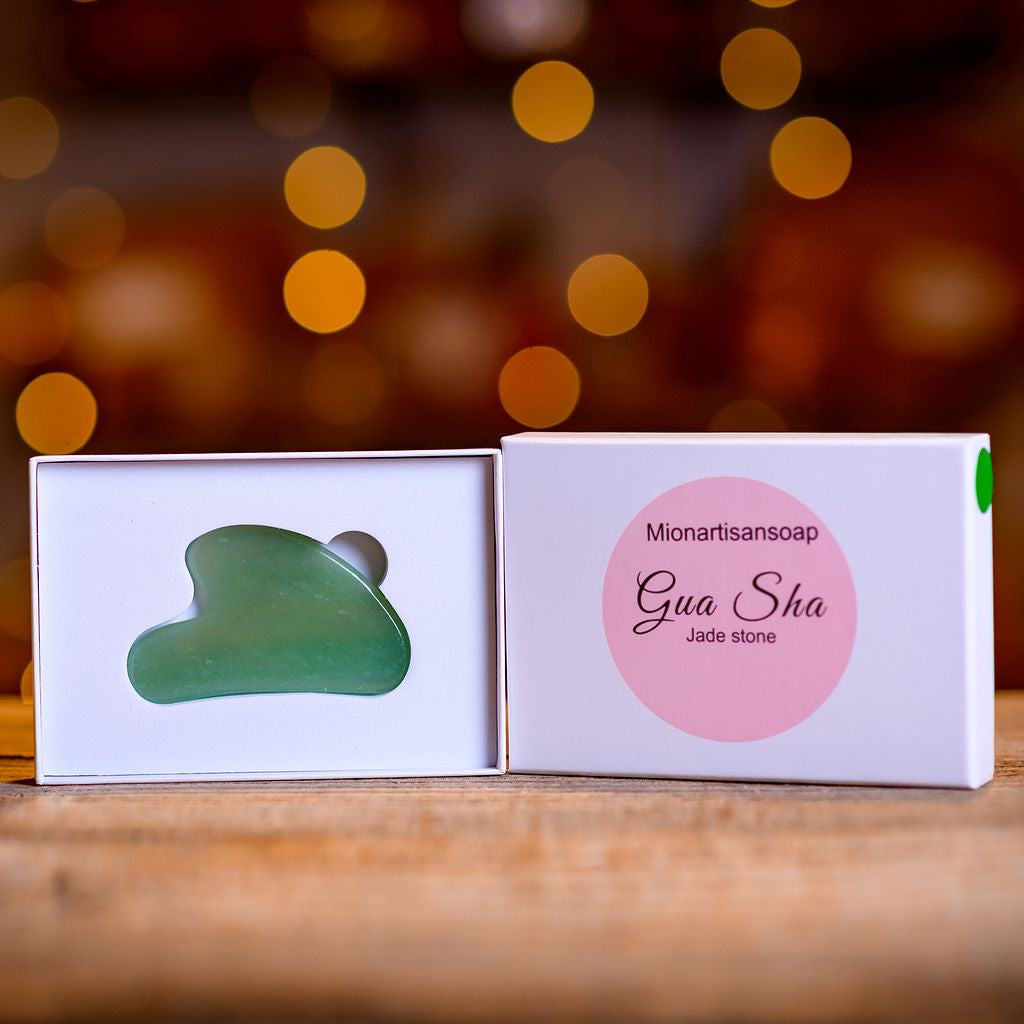 Gua Sha Facial Massaging Tool | Jade and Quartz by MION Artisan Soap Co.
