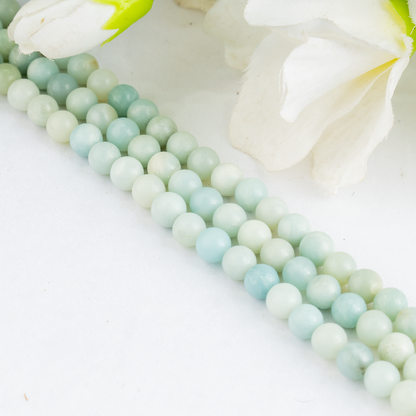 Amazonite Beads, Natural Crystal Round Beads 4mm to 10mm  DestGlow
