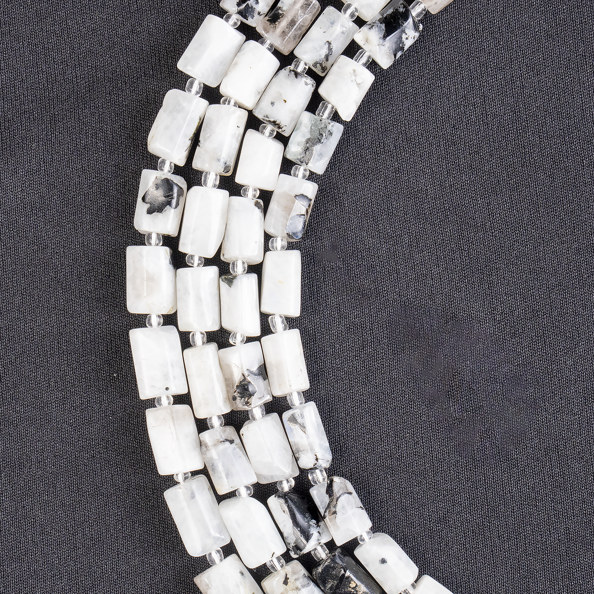 Rainbow Moonstone Gemstone Pipe Bead, Crystal Healing Tube Beads.  DestGlow