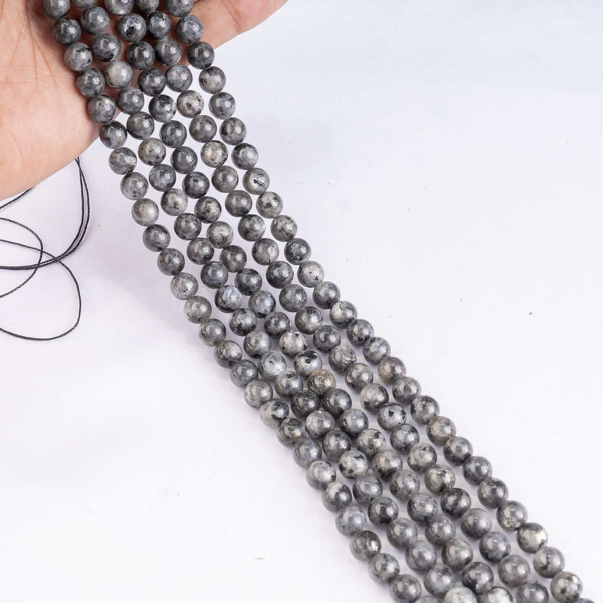 Black Labradorite  Beads, Natural Round Crystal Beads 4mm to 12mm  DestGlow