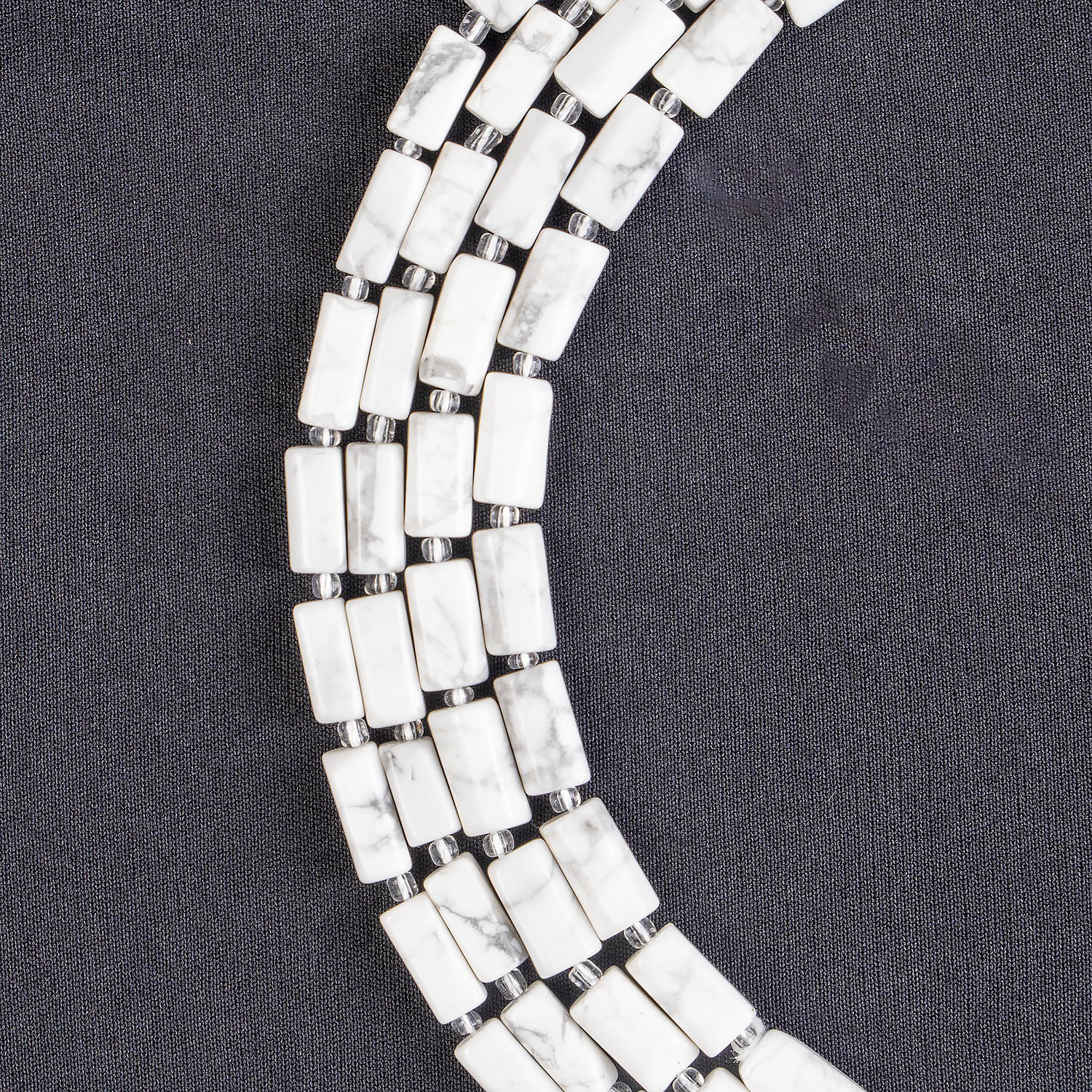 Howlite Gemstone Pipe Bead, Crystal Healing Tube Beads.  DestGlow
