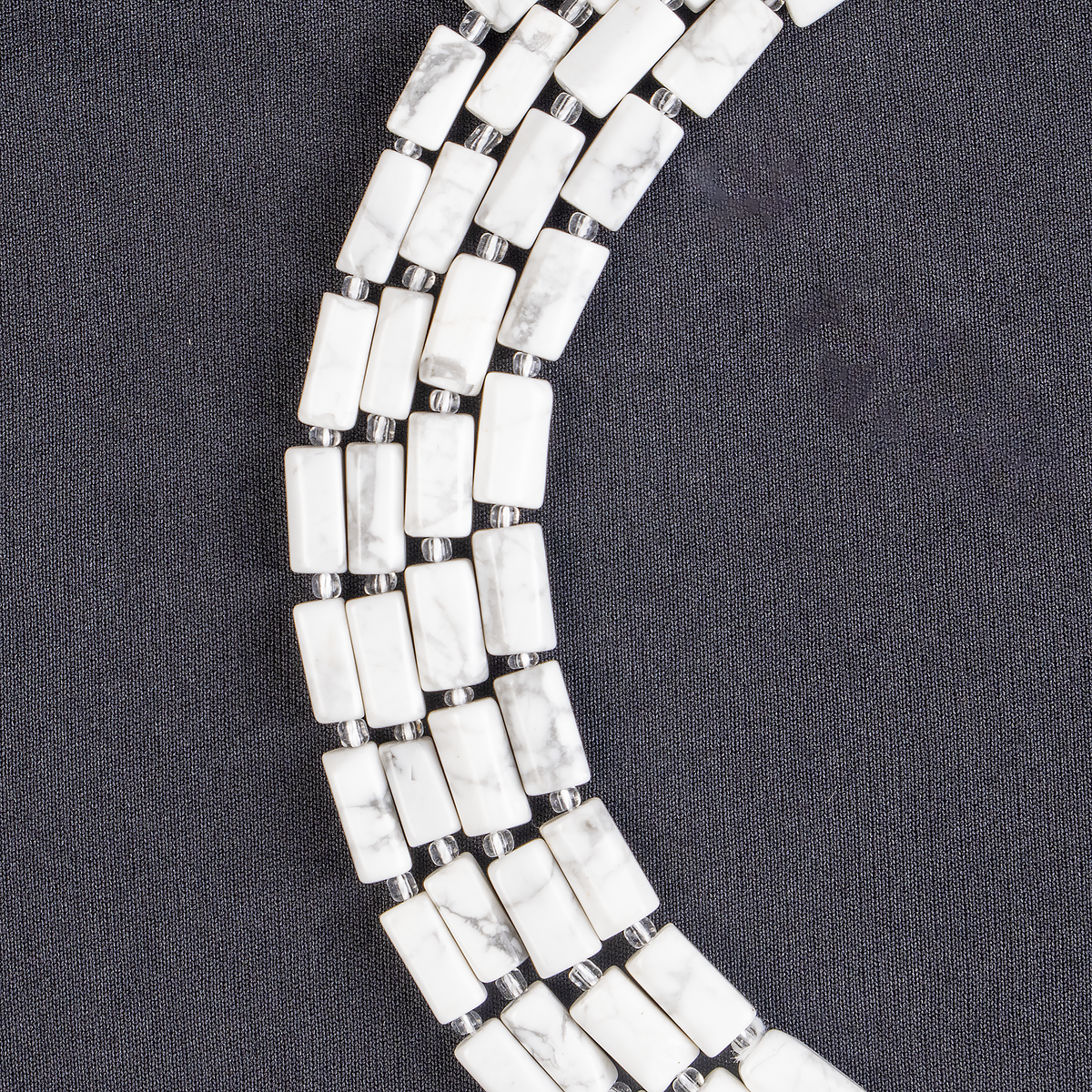 Howlite Gemstone Pipe Bead, Crystal Healing Tube Beads.  DestGlow