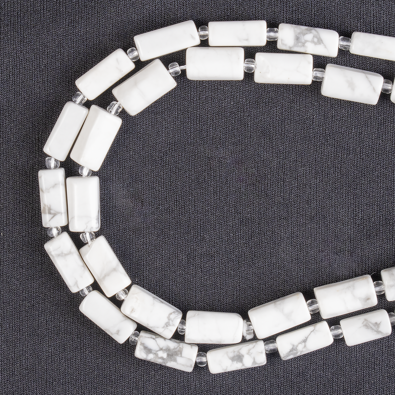 Howlite Gemstone Pipe Bead, Crystal Healing Tube Beads.  DestGlow