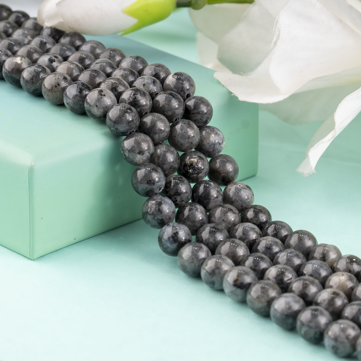 Black Labradorite  Beads, Natural Round Crystal Beads 4mm to 12mm  DestGlow