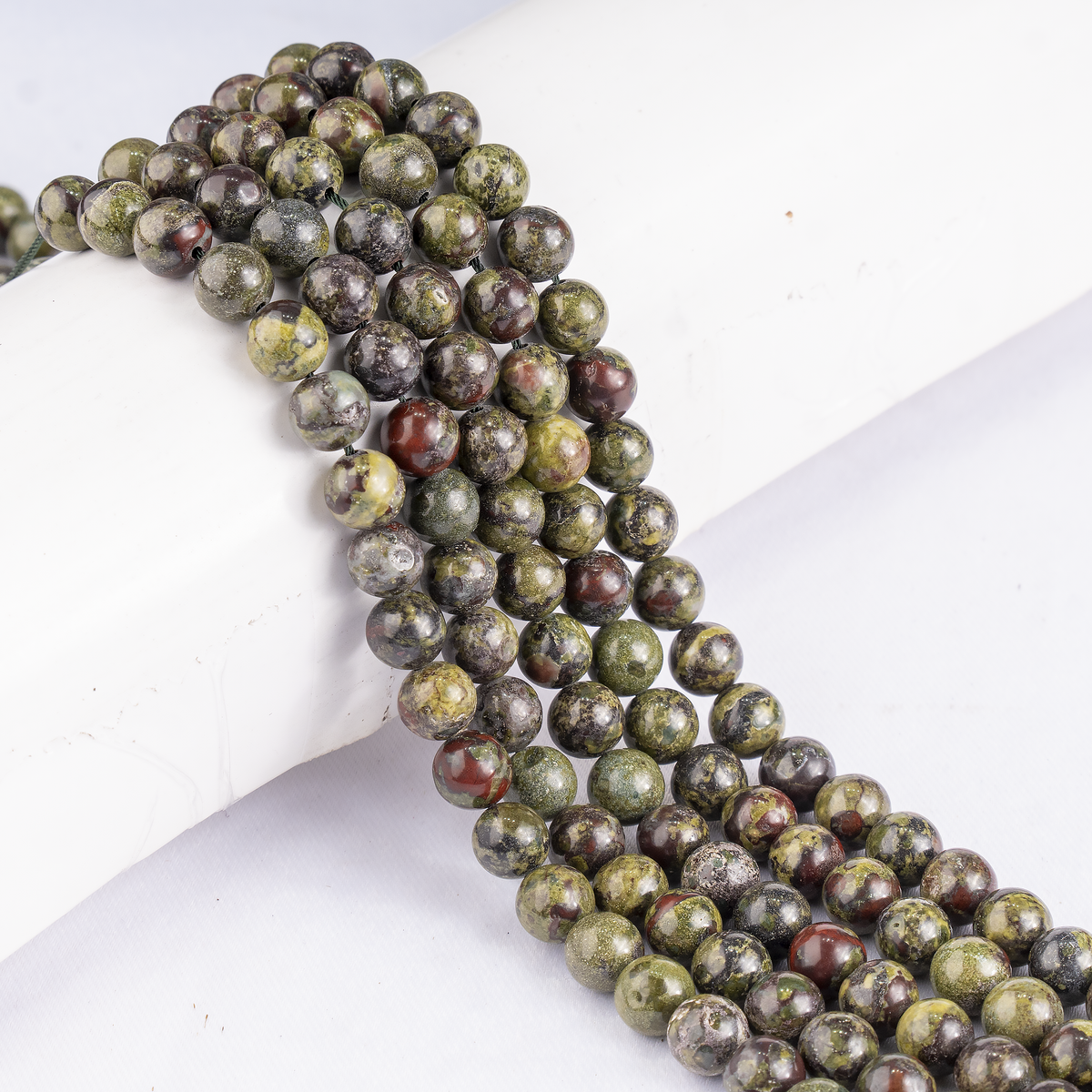 African Bloodstone Beads, Natural Round Crystal Beads 4mm to 12mm