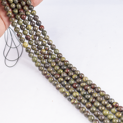 African Bloodstone Beads, Natural Round Crystal Beads 4mm to 12mm