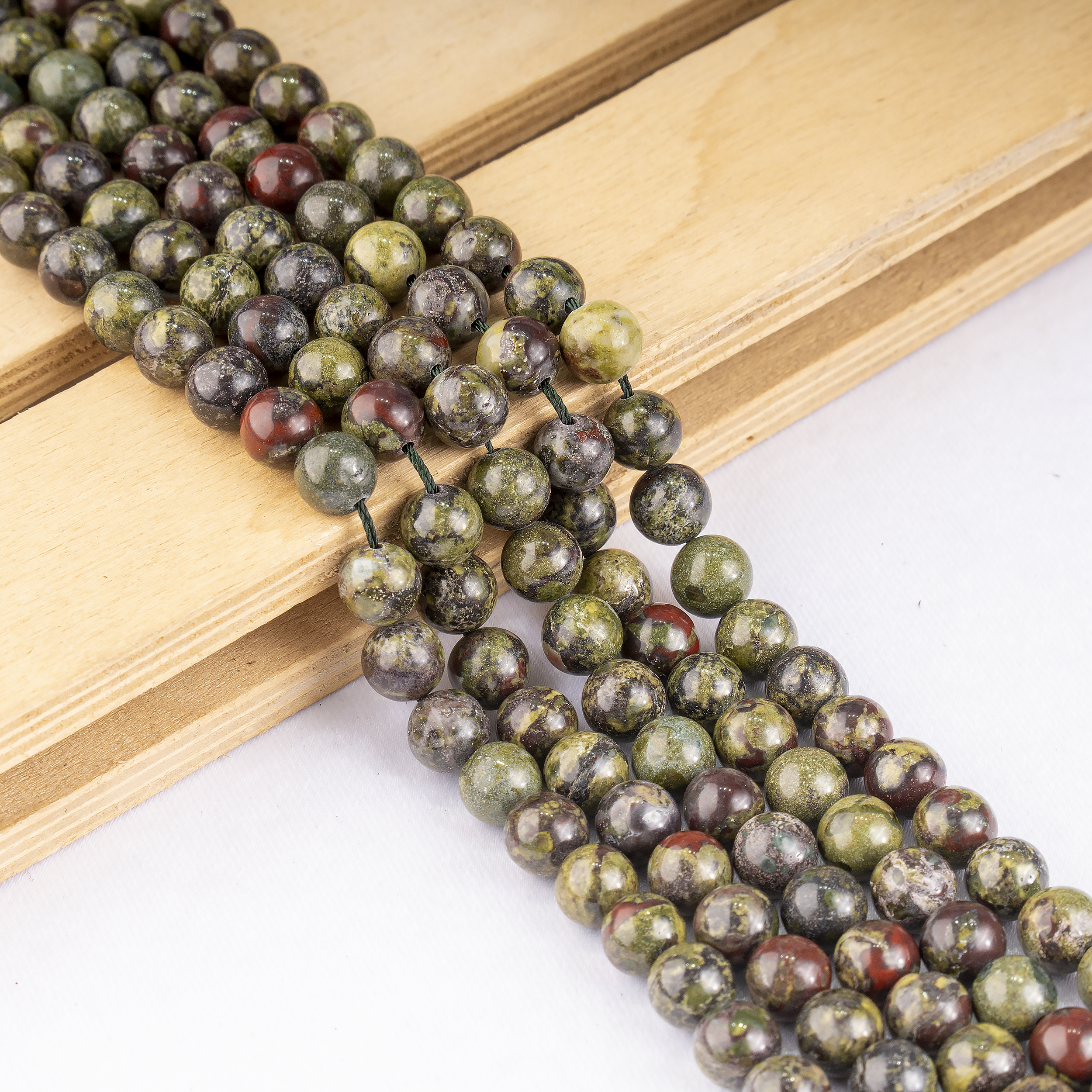 African Bloodstone Beads, Natural Round Crystal Beads 4mm to 12mm