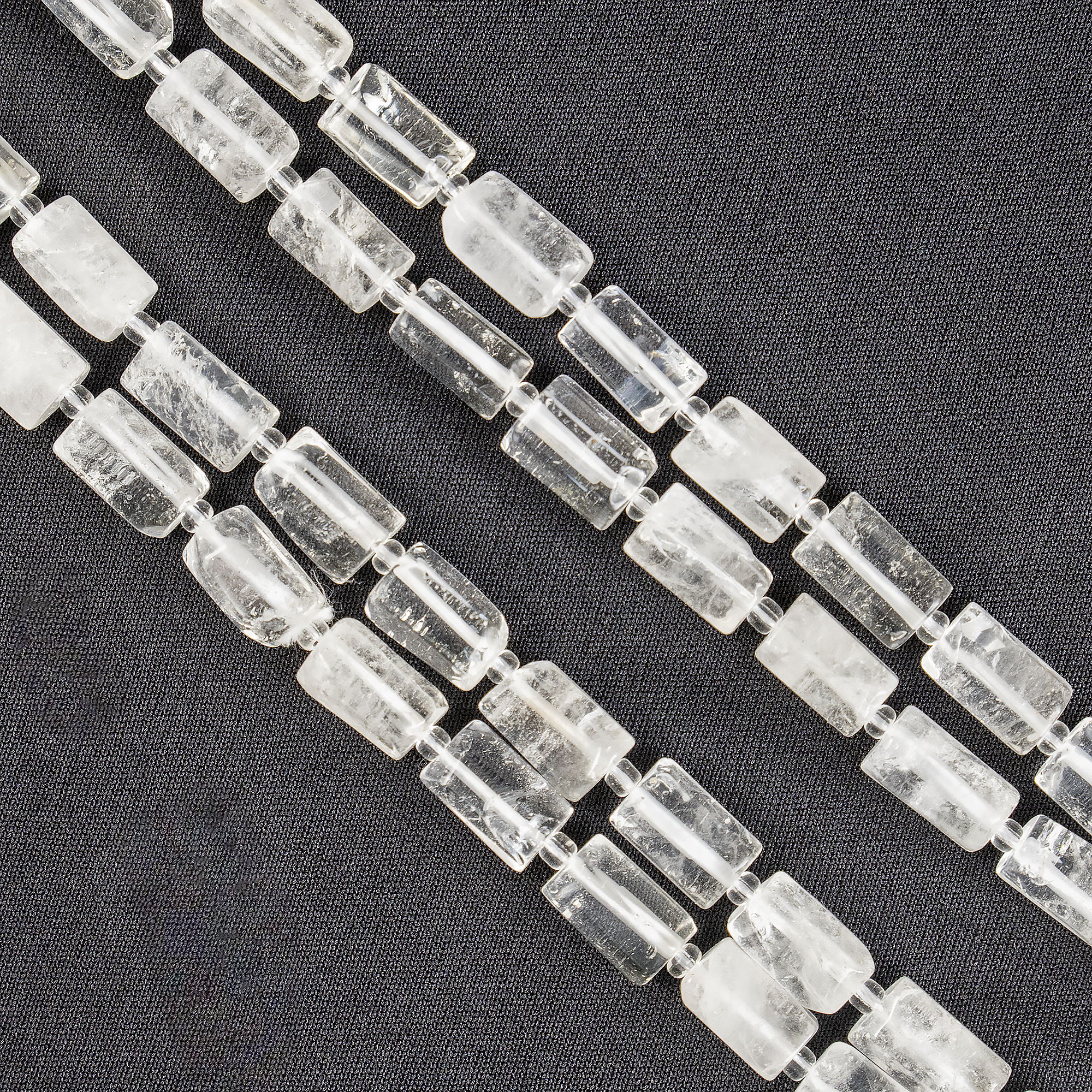 Clear Quartz Gemstone Pipe Bead, Crystal Healing Tube Beads.  DestGlow