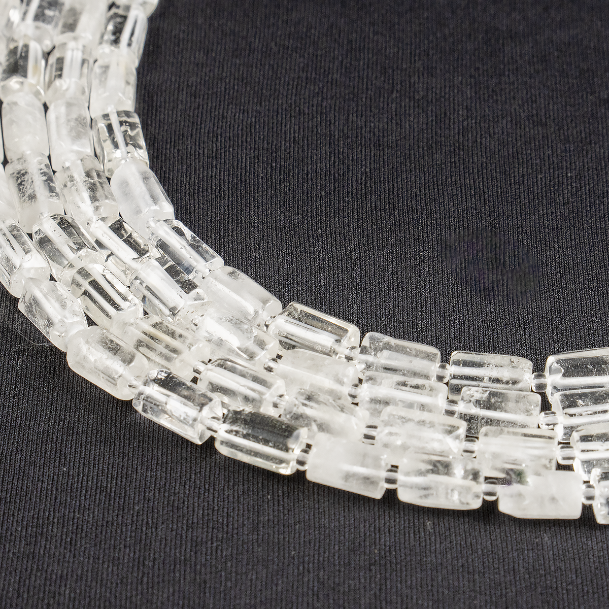 Clear Quartz Gemstone Pipe Bead, Crystal Healing Tube Beads.  DestGlow