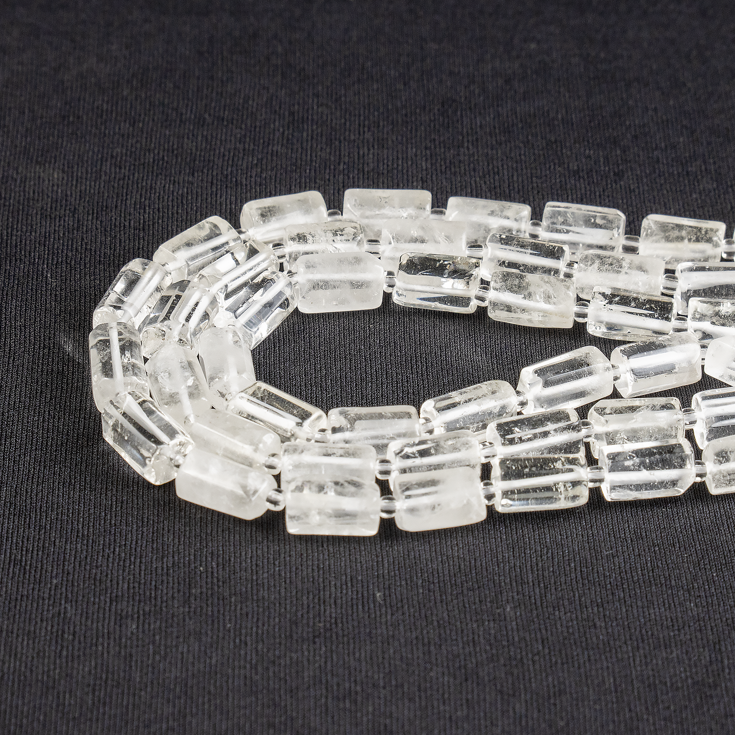 Clear Quartz Gemstone Pipe Bead, Crystal Healing Tube Beads.  DestGlow