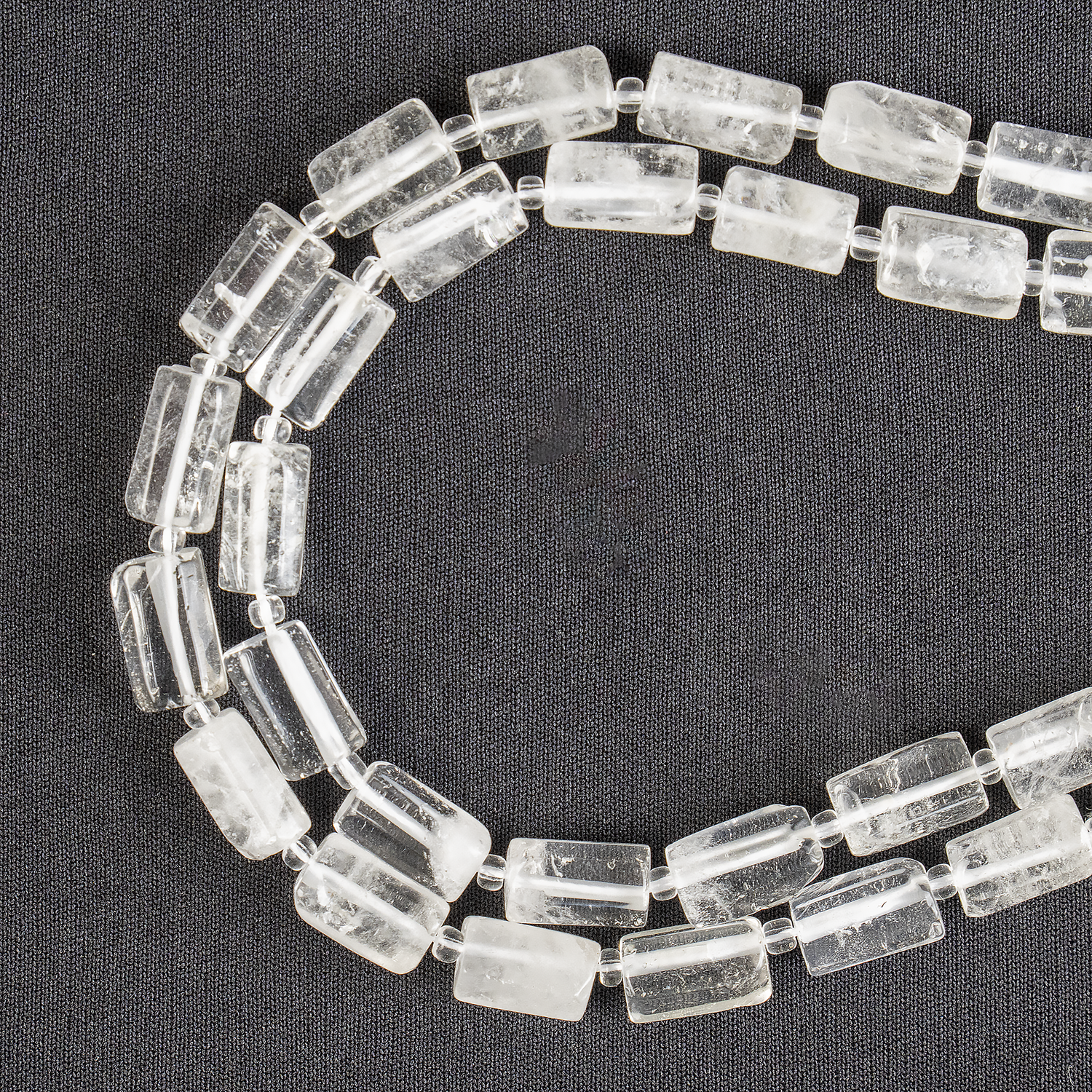 Clear Quartz Gemstone Pipe Bead, Crystal Healing Tube Beads.  DestGlow