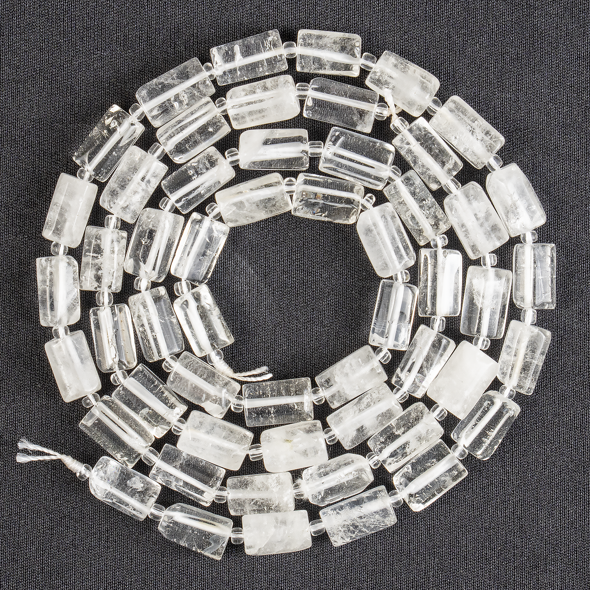 Clear Quartz Gemstone Pipe Bead, Crystal Healing Tube Beads.  DestGlow