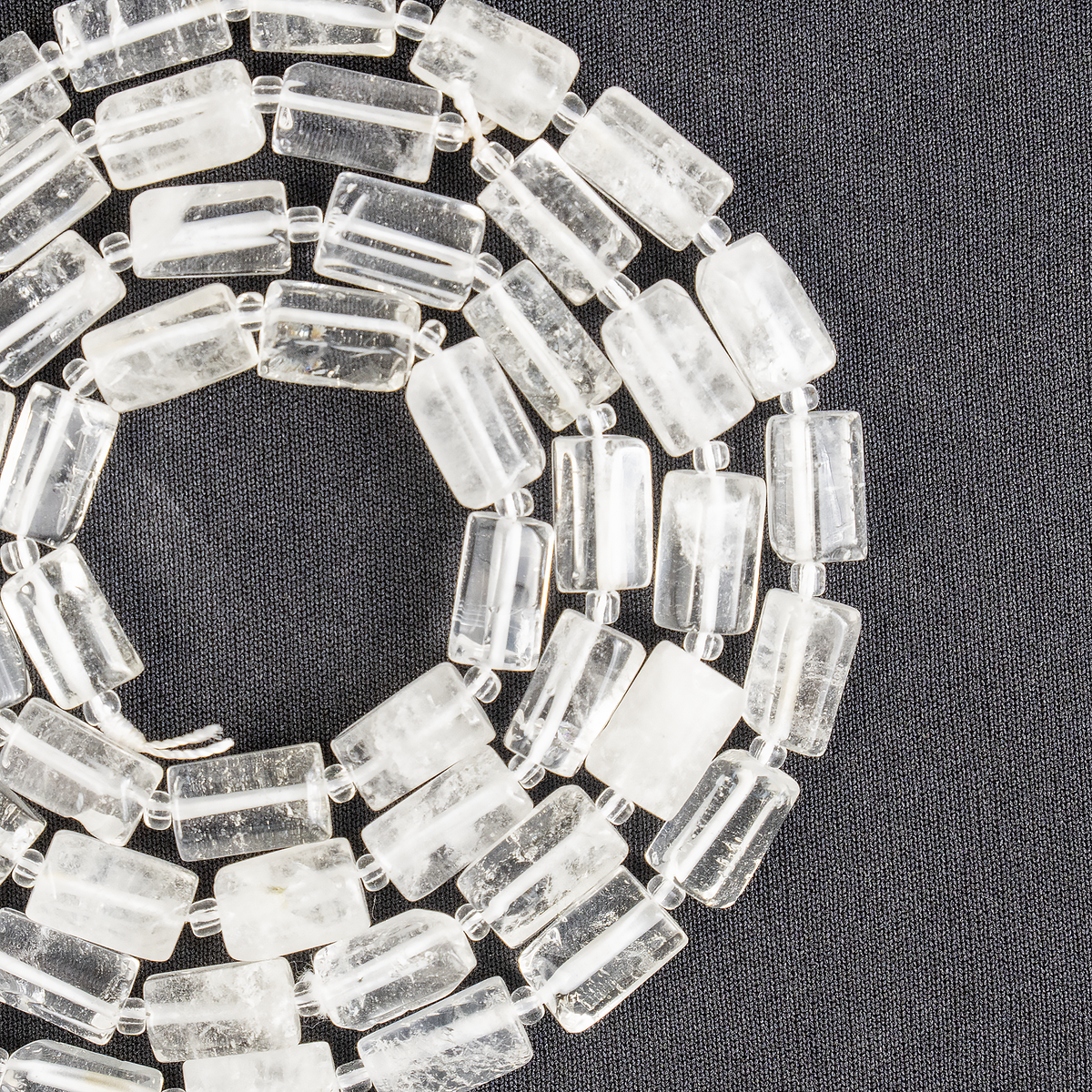 Clear Quartz Gemstone Pipe Bead, Crystal Healing Tube Beads.