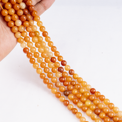Red Aventurine Beads, Natural Round Crystal Beads 6mm to 10mm