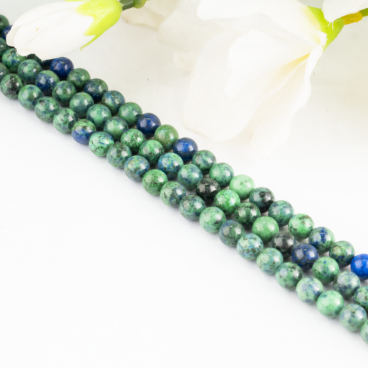 Azurite Malachite Beads, Natural Crystal Round Beads 4mm to 12mm  DestGlow