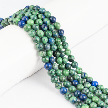 Azurite Malachite Beads, Natural Crystal Round Beads 4mm to 12mm  DestGlow
