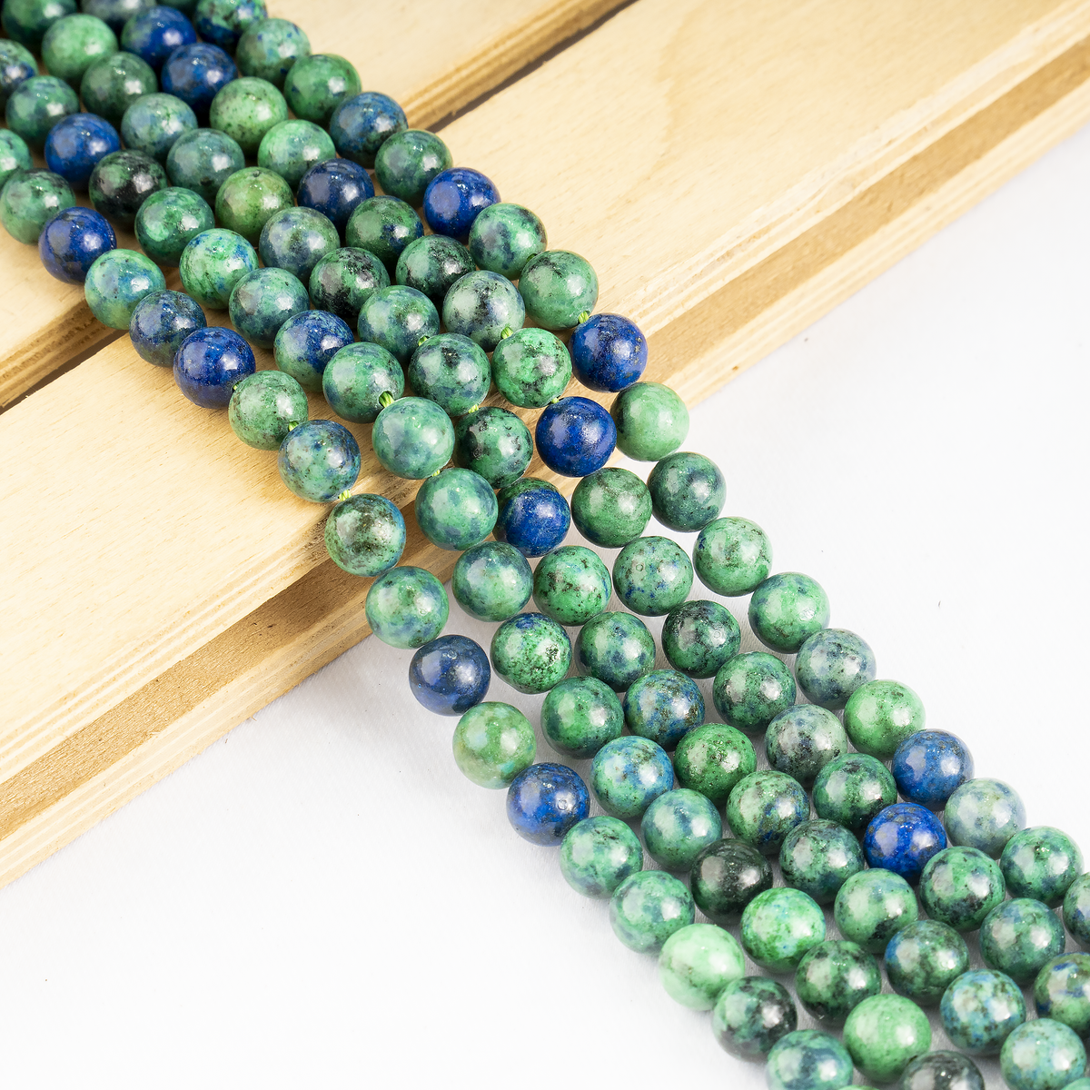 Azurite Malachite Beads, Natural Crystal Round Beads 4mm to 12mm  DestGlow