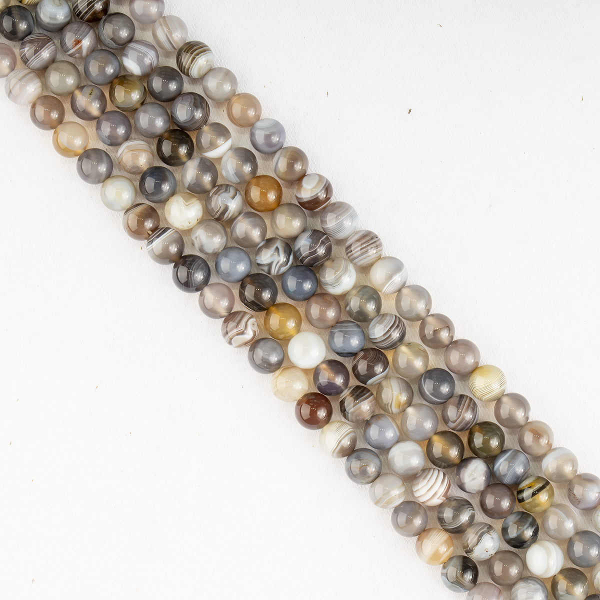 Botswana Agate Beads, Natural Round Crystal Beads 6mm to 10mm  DestGlow