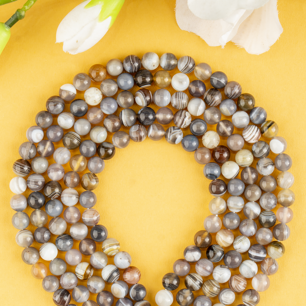 Botswana Agate Beads, Natural Round Crystal Beads 6mm to 10mm