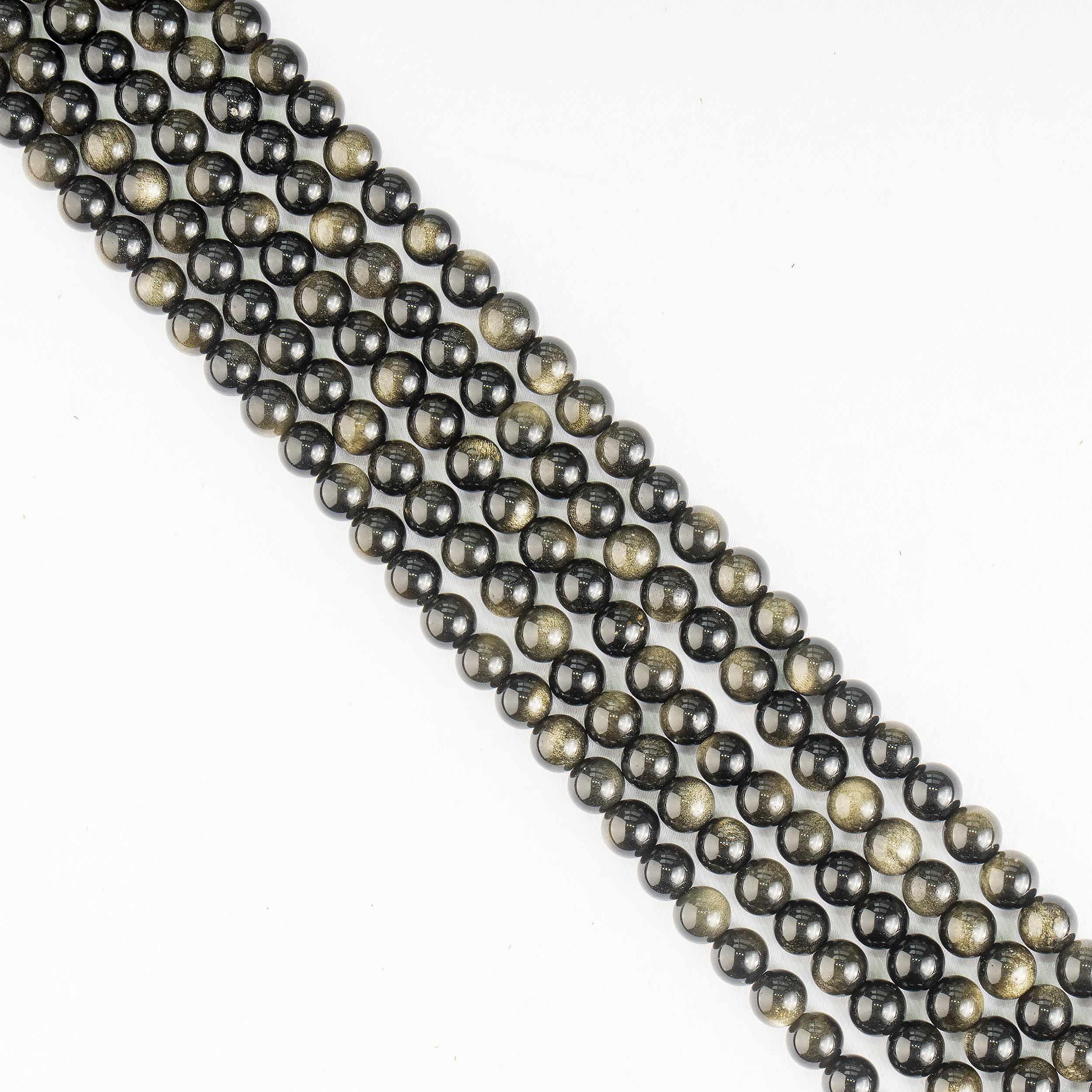 Golden Obsidian Beads, Natural Round Crystal Beads 4mm to 12mm  DestGlow