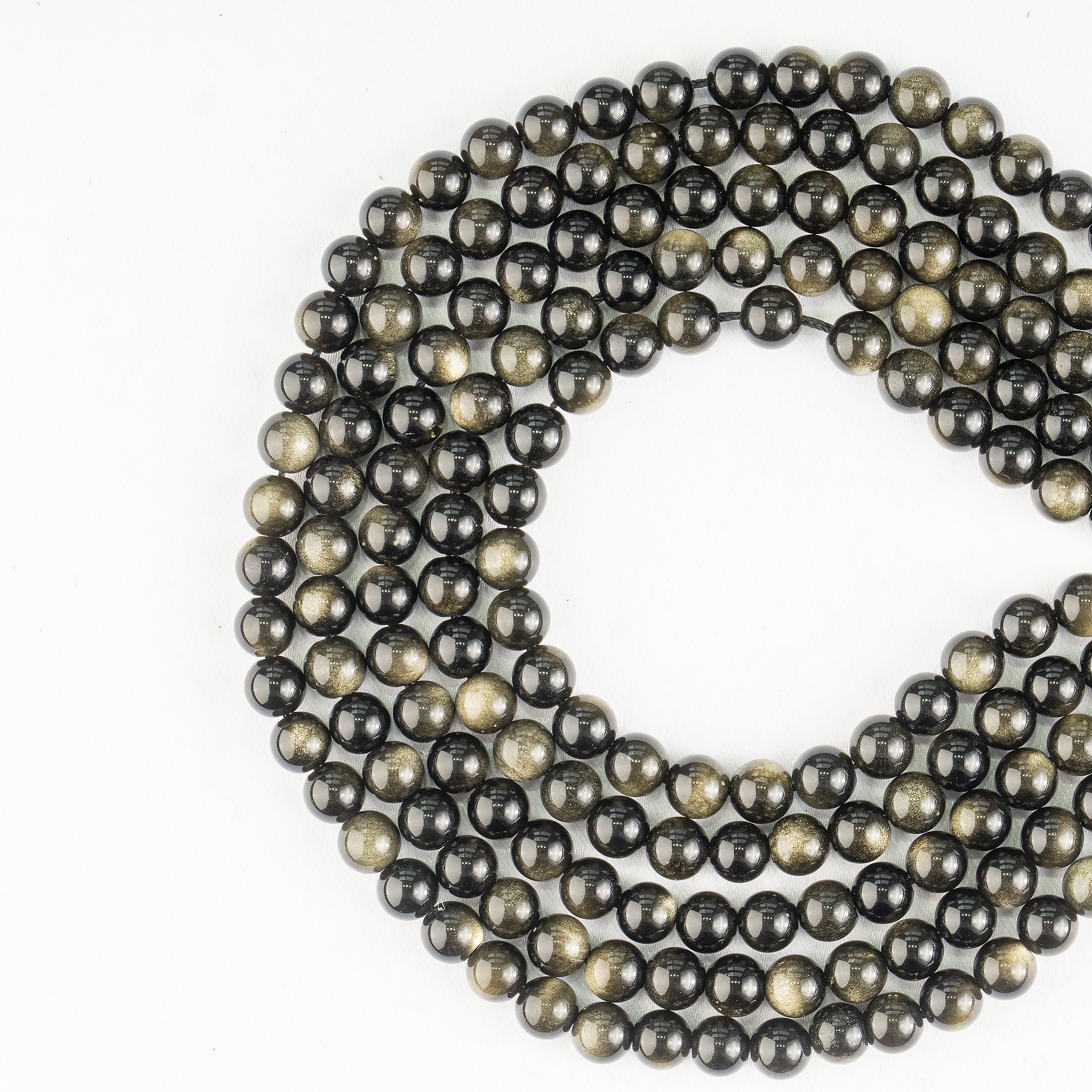 Golden Obsidian Beads, Natural Round Crystal Beads 4mm to 12mm  DestGlow