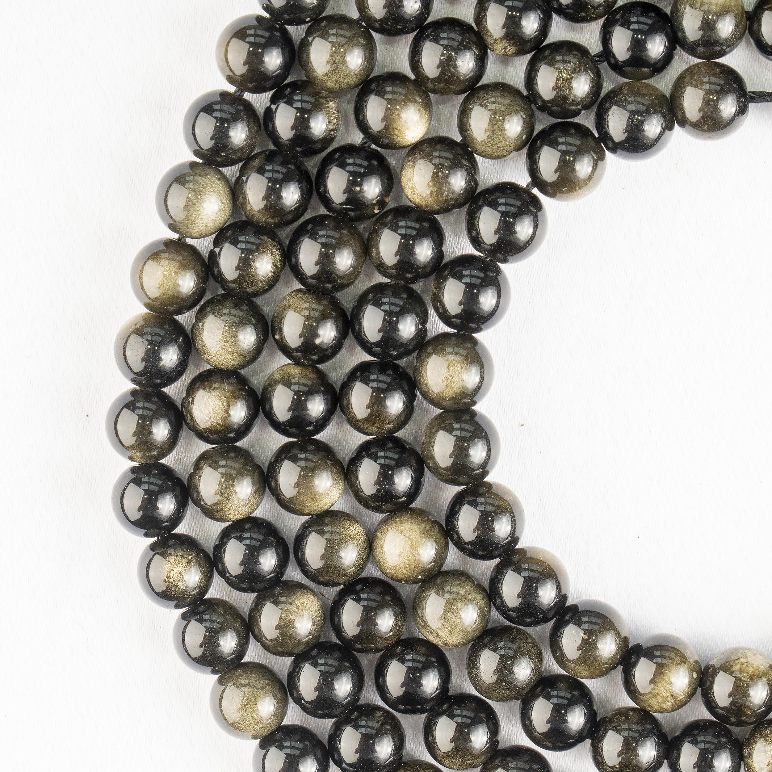 Golden Obsidian Beads, Natural Round Crystal Beads 4mm to 12mm  DestGlow