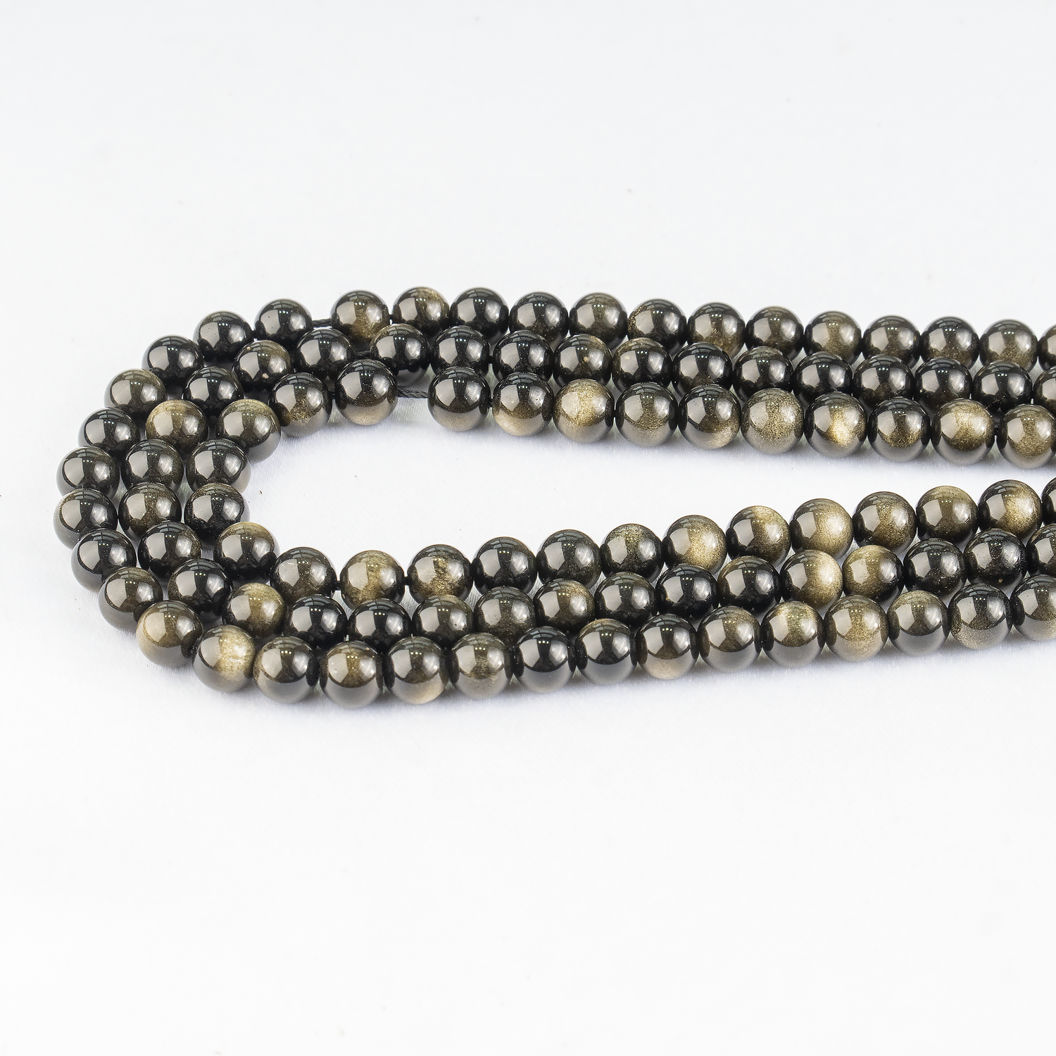 Golden Obsidian Beads, Natural Round Crystal Beads 4mm to 12mm  DestGlow