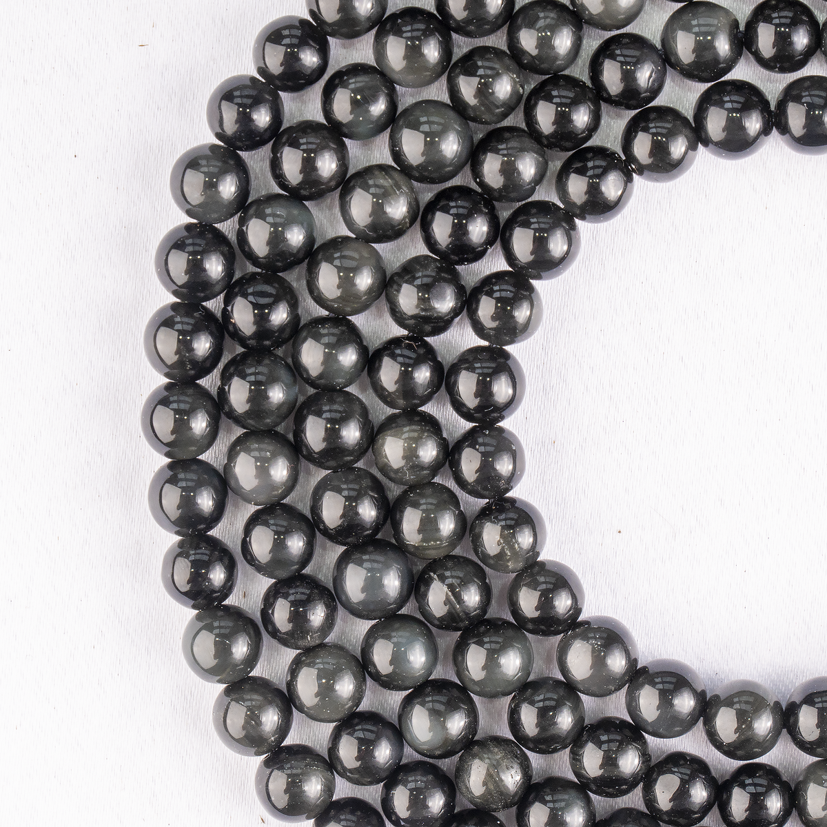 Black Obsidian Beads, Natural Round Crystal Beads 4mm to 14mm  DestGlow
