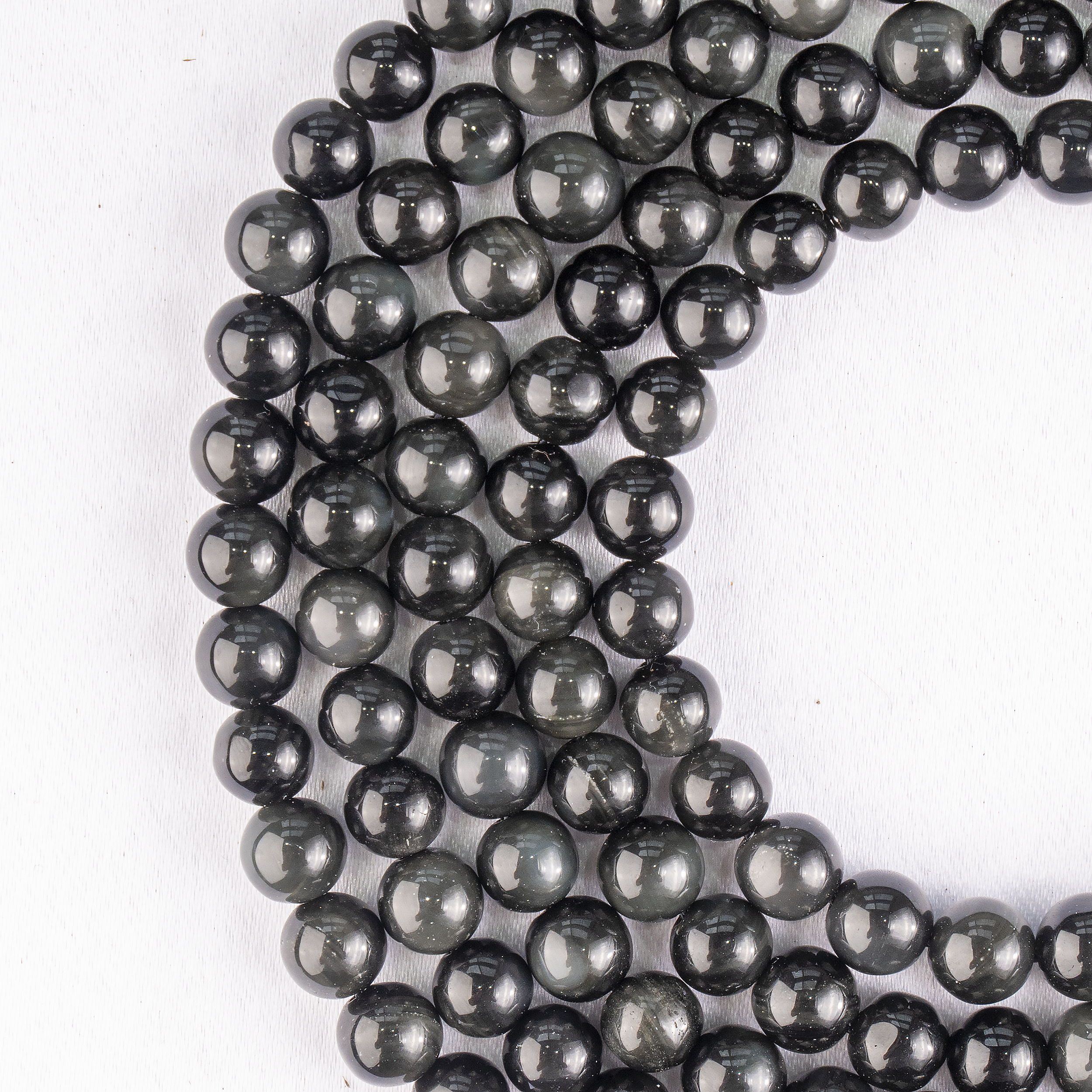 Black Obsidian Beads, Natural Round Crystal Beads 4mm to 14mm  DestGlow