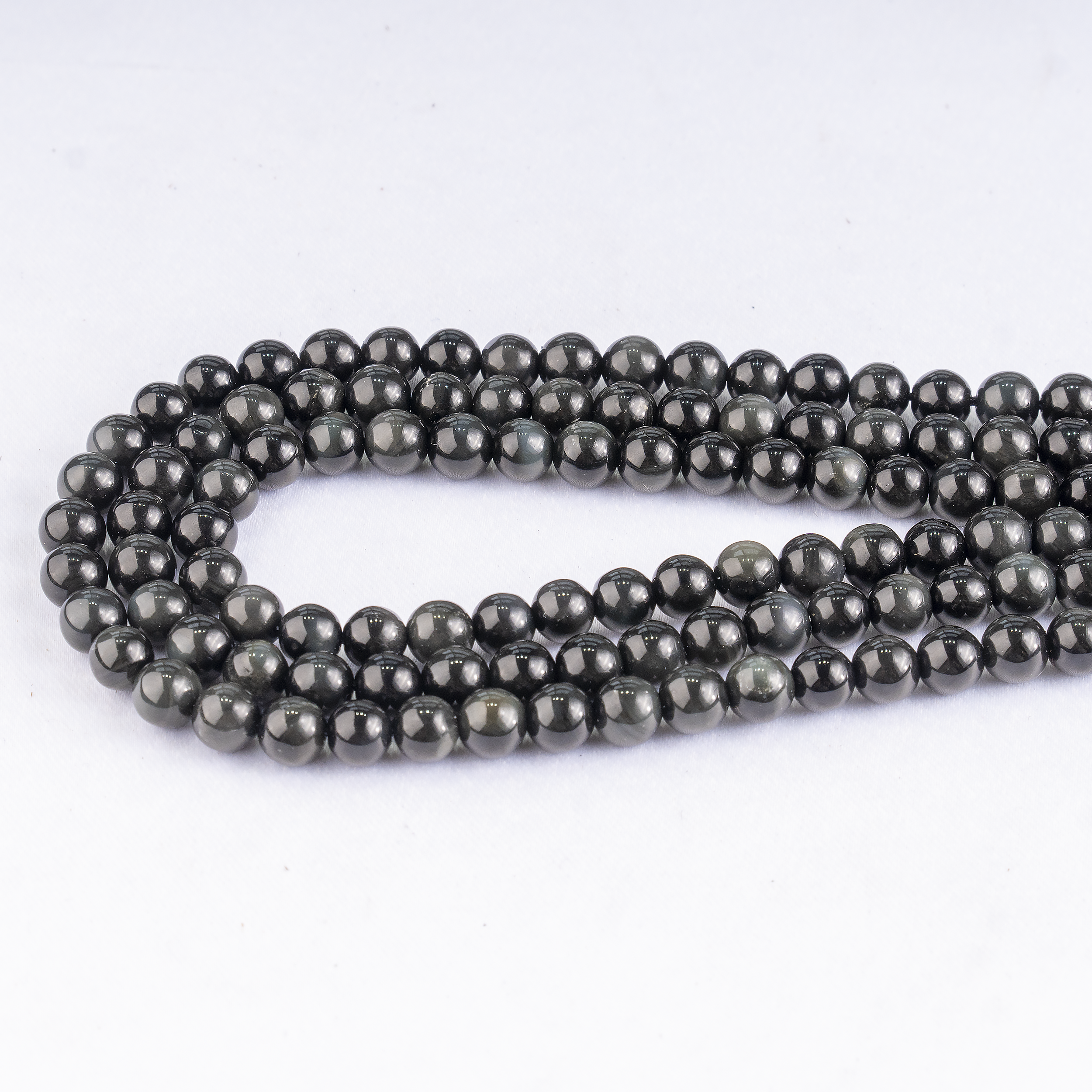 Black Obsidian Beads, Natural Round Crystal Beads 4mm to 14mm  DestGlow