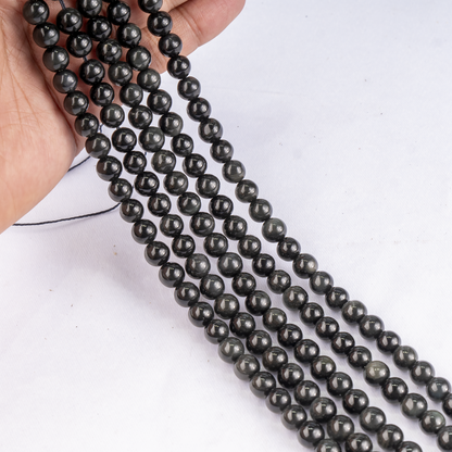 Black Obsidian Beads, Natural Round Crystal Beads 4mm to 14mm  DestGlow