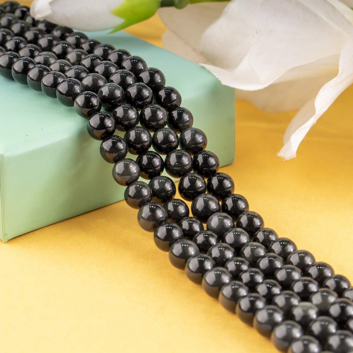 Black Obsidian Beads, Natural Round Crystal Beads 4mm to 14mm  DestGlow