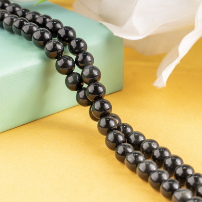 Black Obsidian Beads, Natural Round Crystal Beads 4mm to 14mm  DestGlow